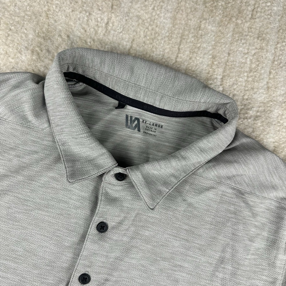 VRST Polo Men's XXL performance Shirt Henley Gray Athletic Preppy Golf